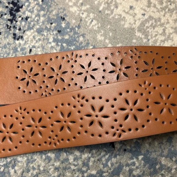 Lauren Ralph Lauren Brown Floral Dress Belt - Picture 3 of 4